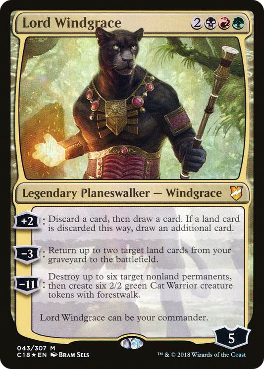 MAGIC: THE GATHERING  - Lord Windgrace (C18-043) - Commander 2018 Foil