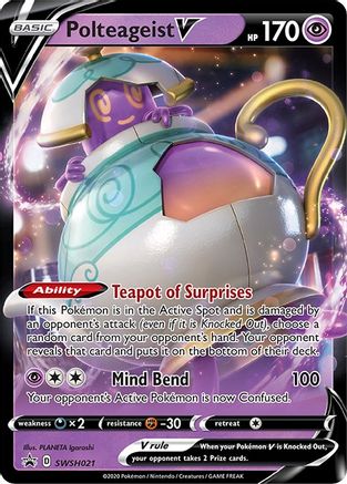 POKEMON TCG - Polteageist V SWSH021/307 SWSH Sword & Shield Promo Cards - Promo