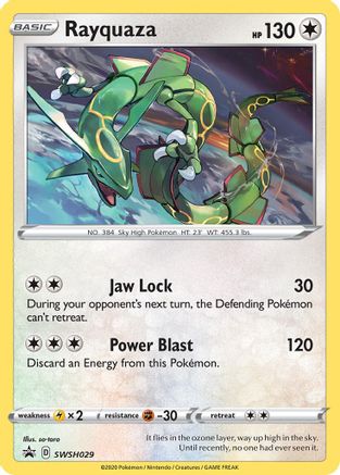 POKEMON TCG - Rayquaza SWSH029 SWSH Sword & Shield Promo Cards - Promo