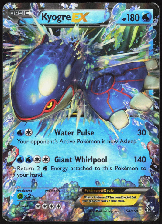 KYOGRE EX 54/160 PRIMAL CLASH POKEMON ULTRA RARE HOLO HP
