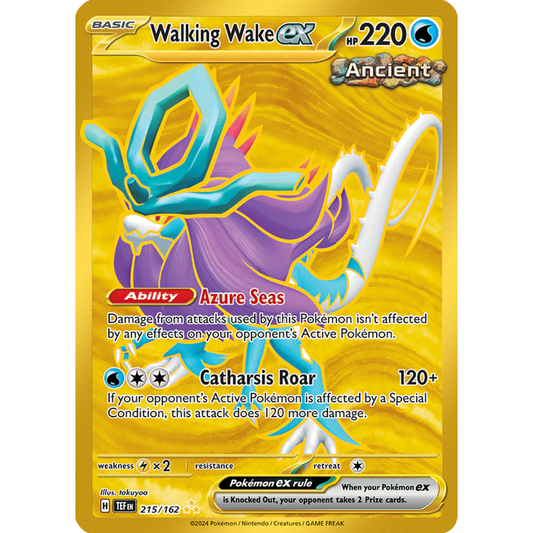 POKEMON TCG - WALKING WAKE EX 215/162 TEMPORAL FORCES SECRET RARE
