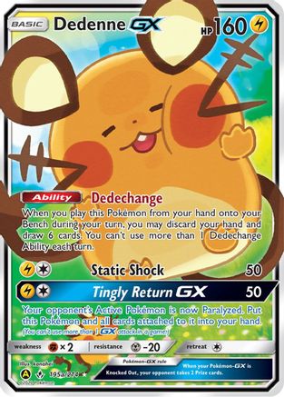 POKEMON TCG - Dedenne GX 195a/214 Alternate Art Promos - Promo