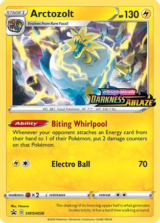 POKEMON TCG - Arctozolt SWSH036 SWSH Sword & Shield Promo Cards - Promo