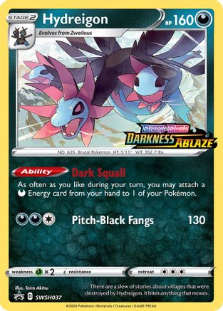 POKEMON TCG - Hydreigon SWSH037 SWSH Sword & Shield Promo Cards - Promo