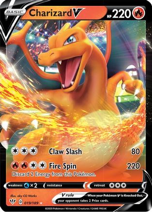 POKEMON TCG - Charizard V 019/189 SWSH03 Darkness Ablaze - Ultra Rare