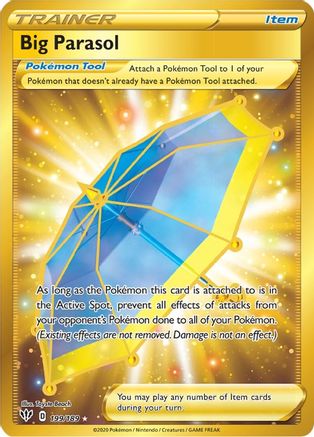 POKEMON TCG - Big Parasol (Secret) 199/189 SWSH03 Darkness Ablaze - Secret Rare