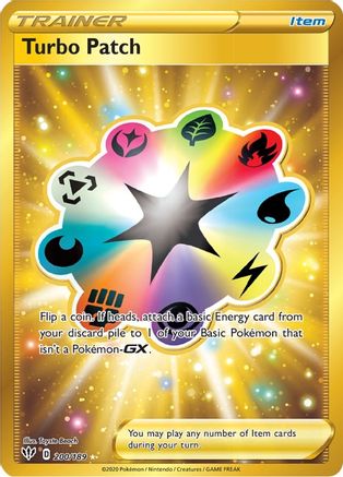 POKEMON TCG - Turbo Patch (Secret) 200/189 SWSH03 Darkness Ablaze - Secret Rare