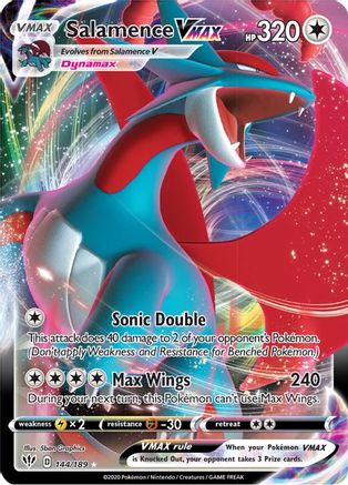 POKEMON TCG - Salamence VMAX 144/189 SWSH03 Darkness Ablaze - Ultra Rare