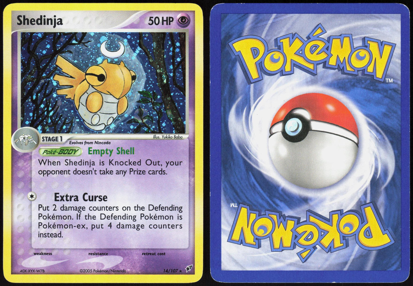 SHEDINJA 14/107 DEOXYS POKEMON RARE HOLO MP