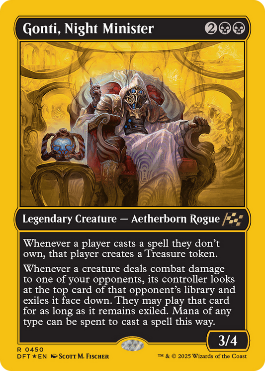 MAGIC: THE GATHERING  - Gonti, Night Minister (First-Place Foil) (DFT-450) - Aetherdrift Foil