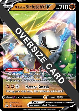 POKEMON TCG - Galarian Sirfetch'd V - SWSH043 Jumbo Cards - Promo