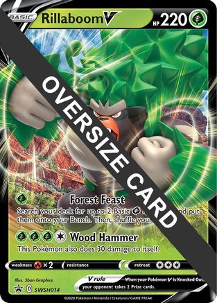 POKEMON TCG - Rillaboom V - SWSH014 Jumbo Cards - Promo