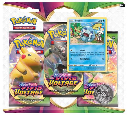 POKEMON TCG - Vivid Voltage 3 Pack Blister [Sobble]