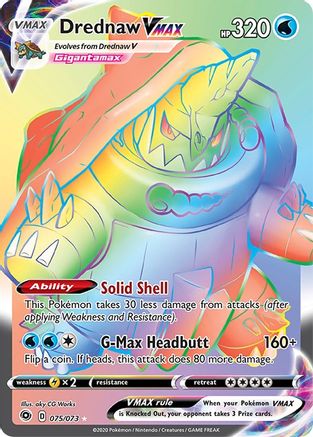 POKEMON TCG - Drednaw VMAX (Secret) 075/73 Champions Path - Secret Rare