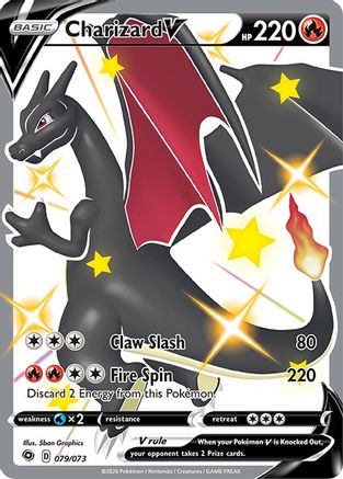 POKEMON TCG - Charizard V (Secret) 079/73 Champions Path - Secret Rare