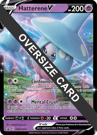 POKEMON TCG - Hatterene V SWSH055 Jumbo Cards - Promo