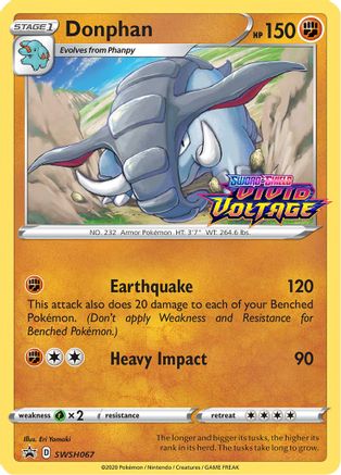 POKEMON TCG - Donphan SWSH067 SWSH Sword & Shield Promo Cards - Promo