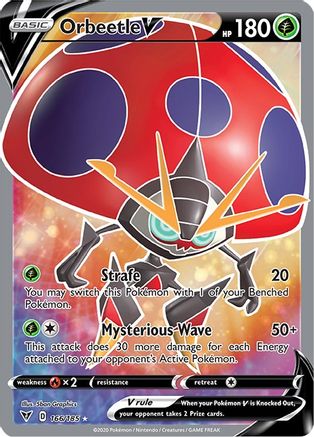 POKEMON TCG - Orbeetle V (Full Art) 166/185 SWSH04 Vivid Voltage - Ultra Rare