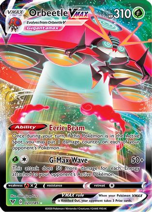 POKEMON TCG - Orbeetle VMAX 021/185 SWSH04 Vivid Voltage - Ultra Rare