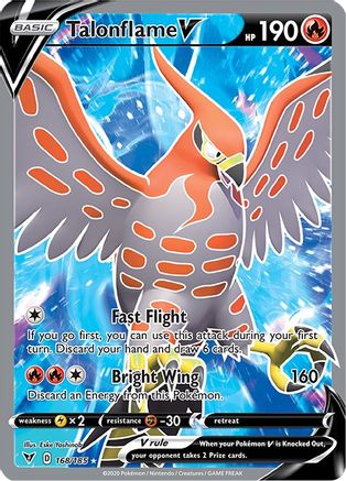 POKEMON TCG - Talonflame V (Full Art) 168/185 SWSH04 Vivid Voltage - Ultra Rare