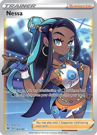 POKEMON TCG - Nessa (Full Art) 183/185 SWSH04 Vivid Voltage - Ultra Rare