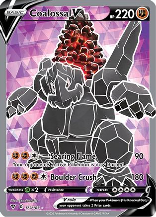 POKEMON TCG - Coalossal V (Full Art) 173/185 SWSH04 Vivid Voltage - Ultra Rare
