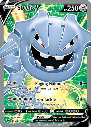 POKEMON TCG - Steelix V (Full Art) 176/185 SWSH04 Vivid Voltage - Ultra Rare