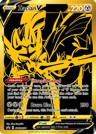 POKEMON TCG - Zacian V SWSH076 SWSH Sword & Shield Promo Cards - Promo