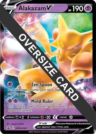POKEMON TCG - Alakazam V - SWSH083 Jumbo Cards - Promo