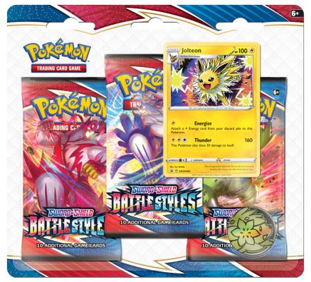 POKEMON TCG - Battle Styles 3 Pack Blister [Jolteon]