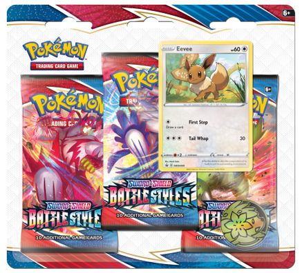 POKEMON TCG - Battle Styles 3 Pack Blister [Eevee]