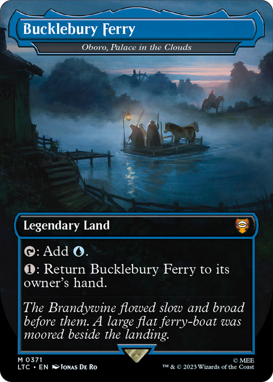 MAGIC: THE GATHERING  - Bucklebury Ferry - Oboro, Palace in the Clouds (LTC-371) - Tales of Middle-earth Commander / Bucklebury Ferry (Borderless) Foil