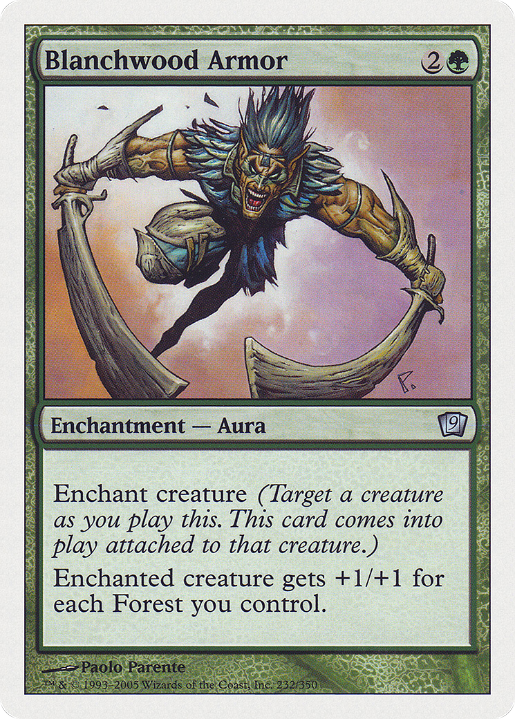 MAGIC: THE GATHERING  - Blanchwood Armor (9ED-232) - 9th Edition Foil