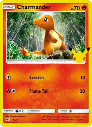 POKEMON TCG - Charmander 009/25 McDonalds 25th Anniversary Promos - Promo