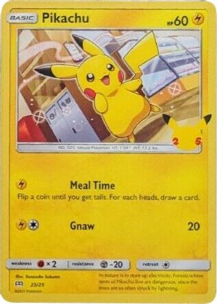 POKEMON TCG - Pikachu 025/25 McDonalds 25th Anniversary Promos - Promo