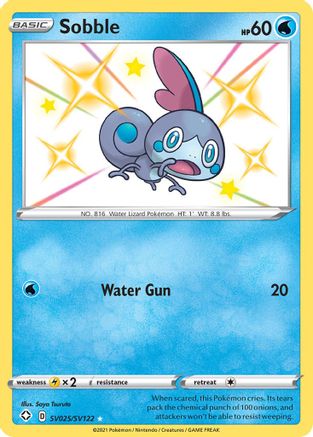 POKEMON TCG - Sobble SV025/SV122 Shining Fates Shiny Vault - Shiny Holo Rare