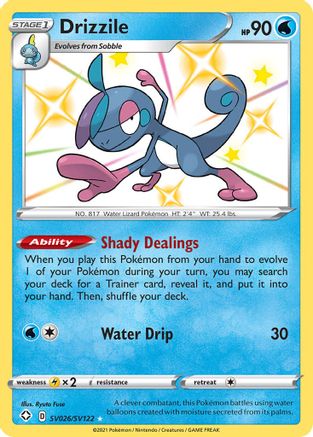 POKEMON TCG - Drizzile SV026/SV122 Shining Fates Shiny Vault - Shiny Holo Rare
