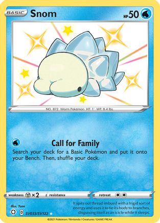 POKEMON TCG - Snom SV033/SV122 Shining Fates Shiny Vault - Shiny Holo Rare
