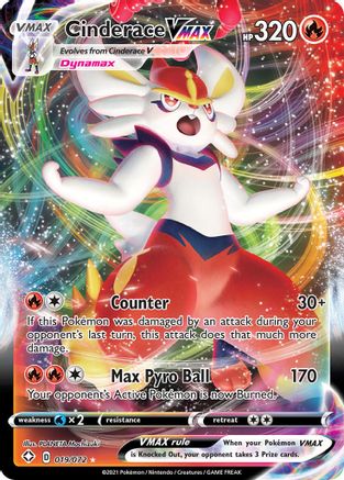 POKEMON TCG - Cinderace VMAX 019/072 Shining Fates - Ultra Rare