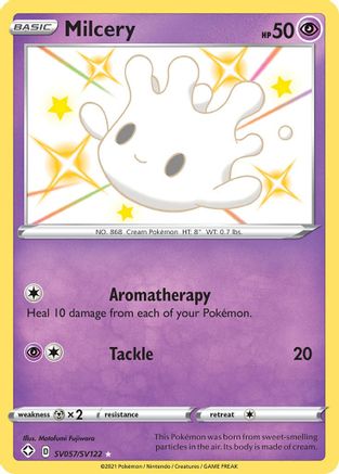 POKEMON TCG - Milcery SV057/SV122 Shining Fates Shiny Vault - Shiny Holo Rare