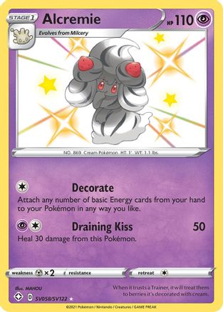 POKEMON TCG - Alcremie SV058/SV122 Shining Fates Shiny Vault - Shiny Holo Rare