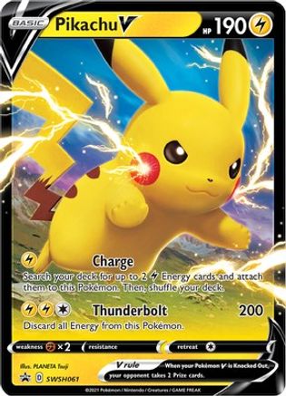 POKEMON TCG - Pikachu V SWSH061 SWSH Sword & Shield Promo Cards - Promo