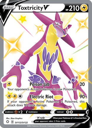 POKEMON TCG - Toxtricity V SV112/SV122 Shining Fates Shiny Vault - Shiny Holo Rare