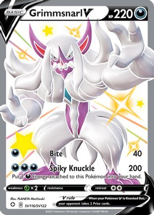 POKEMON TCG - Grimmsnarl V SV116/SV122 Shining Fates Shiny Vault - Shiny Holo Rare