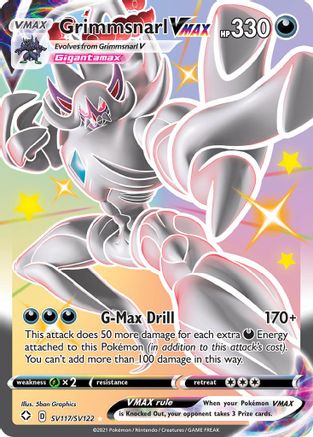 POKEMON TCG - Grimmsnarl VMAX SV117/SV122 Shining Fates Shiny Vault - Shiny Holo Rare