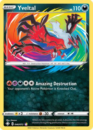 POKEMON TCG - Yveltal 046/072 Shining Fates - Amazing Rare