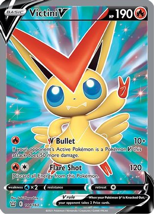 POKEMON TCG - Victini V (Full Art) 144/163 SWSH05 Battle Styles - Ultra Rare