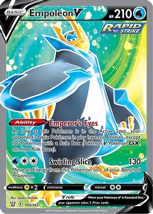 POKEMON TCG - Empoleon V (Full Art) 145/163 SWSH05 Battle Styles - Ultra Rare