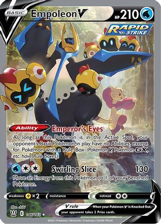 POKEMON TCG - Empoleon V (Alternate Full Art) 146/163 SWSH05 Battle Styles - Ultra Rare