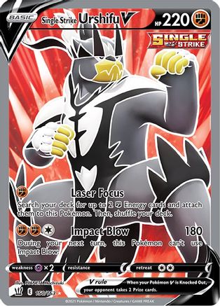POKEMON TCG - Single Strike Urshifu V (Full Art) 150/163 SWSH05 Battle Styles - Ultra Rare